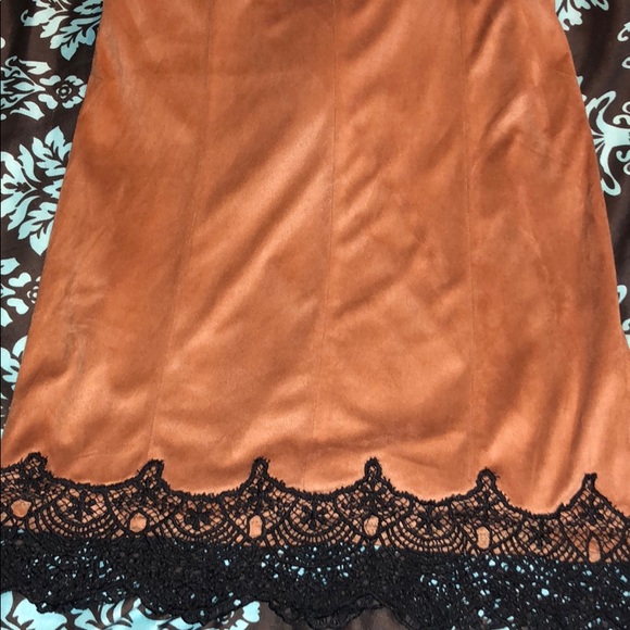 New Missguided faux suede sexy dress w/ black trim fashion nova style - Picture 7 of 10